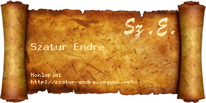 Szatur Endre névjegykártya